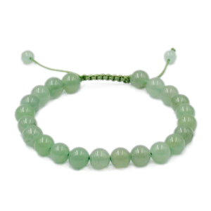 Natural Green Aventurine 8mm Gemstone Healing Power Crystal Adjustable Macrame Bracelet