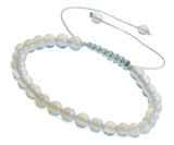 Natural 6mm Gemstone Bracelets Healing Power Crystal Macrame Adjustable 7-9 Inch