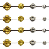 Tibetan Pumpkin Silver & Gold Metal Finding Connector Spacer Charm Beads 50 Pcs