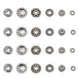 Tibetan Rondelle Silver Metal Finding Connector Spacer Charm Beads 50 Pcs