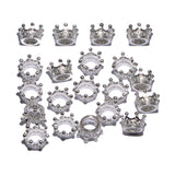 Solid Metal Finding King and Queen Crown Big Hole Connector Spacer Charm Beads 10 Pcs 20 Pcs