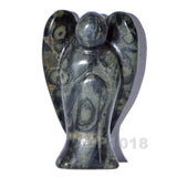 Natural Healing Crystal Gemstone Carved Pocket Crystal Guardian Angel Figurines