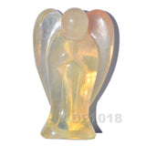 Natural Healing Crystal Gemstone Carved Pocket Crystal Guardian Angel Figurines