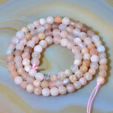 Matte Natural Sun Stone Gemstone Round Loose Beads on a 15.5" Strand
