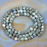 Matte Natural Rhyolite Gemstone Round Loose Beads on a 15.5" Strand