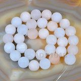 Matte Natural Pink Aventurine Gemstone Round Loose Beads on a 15.5" Strand