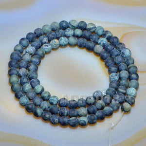 Matte Natural Kambaba Jasper Gemstone Round Loose Beads on a 15.5" Strand