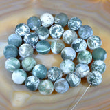 Matte Natural Ocean Jasper Gemstone Round Loose Beads on a 15.5" Strand
