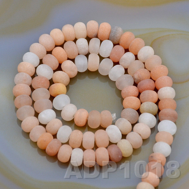 Natural Pink Aventurine Gemstone Smooth/Matte/Faceted Rondelle