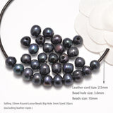 AD Beads Natural Gemstone 10mm Round Loose Beads Big Hole 3mm Sized 30pcs