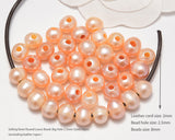 AD Beads Natural Gemstone 8mm Round Loose Beads Big Hole 2.5mm Sized 40pcs