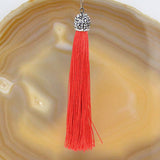 Crystal Silk Tassel Rhinestone Cap Fringe Dangle Pendant Accessories