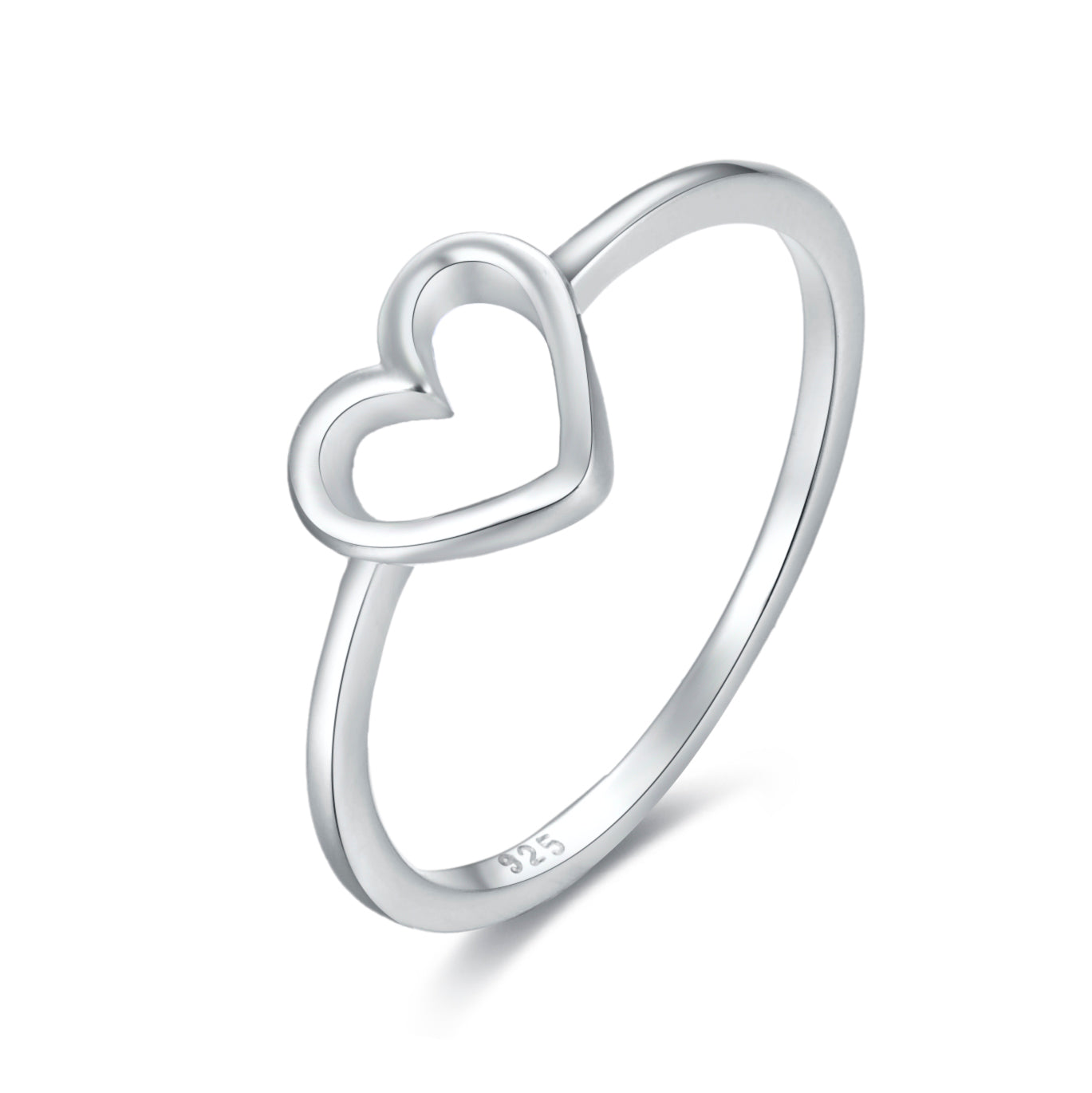 AD Beads 925 Sterling Silver Heart Ring Size #6, #7,#8, #9 for Women,
