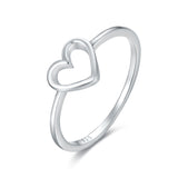 AD Beads 925 Sterling Silver Heart Ring Size #6, #7,#8, #9 for Women, Men, Adults, and Teens