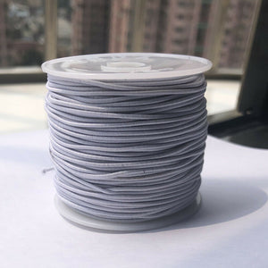 1mm (1/16") round Elastic string 25 yards roll for Jewelry making, craft, clothing and ear hanging cord for DIY Face Masks