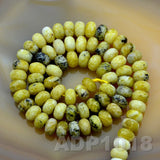 Natural Yellow Turquoise Gemstone Smooth/Matte/Faceted Rondelle Loose Beads on a 15.5" Strand