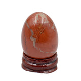 Natural Gemstone Egg Crystal Sphere Reiki Healing Massage Finger Exercise: Red Jasper, Bloodstone, Black Onyx, Volcano Quartz, & Red Aventurine (6)