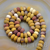 Natural Moukaite Gemstone Smooth/Matte/Faceted Rondelle Loose Beads on a 15.5" Strand