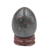 Natural Gemstone Egg Crystal Sphere Reiki Healing Massage Finger Exercise: Red Jasper, Bloodstone, Black Onyx, Volcano Quartz, & Red Aventurine (6)