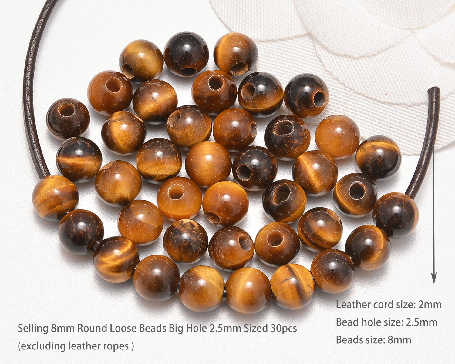 16mm Large Hole Gemstone Round Beads,5mm Hole Beads,natural Gemstone Beads,large  Hole Round Beads 