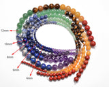 Healing Reiki 7 Chakras Yoga Natural Gemstone Round Beads 16" 4mm 6mm 8mm 12mm