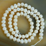 Natural Freshwater White Pearl Round Beads 14" 4mm 6mm 8mm 9mm 10mm 11mm 12mm