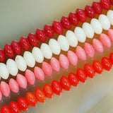 3x5mm Coral Rondelle Gemstone Beads 16" Pick Color