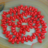 16inches 5x9mm Pink Red White Etc Coral Teardrop Beads