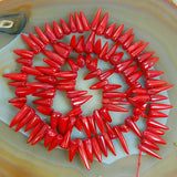 15inches 4x10-5x16mm Red White Pink Etc Coral Chili Pepper Beads
