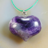 Natural Heart Gemstone Reiki Chakra Healing Bead Charm Pendant Necklace