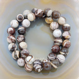 Natural Australia Zebre Jasper Gemstone Beads Stretch Bracelet Healing Reiki
