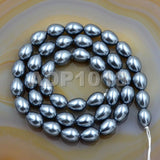 Czech Satin Luster Glass Pearl Pear Teardrop Loose Beads on a 15.5" Strand