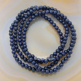 Natural Blue Sandstone Gemstone Beads Stretch Bracelet Healing Reiki
