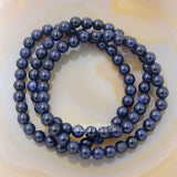 Natural Blue Sandstone Gemstone Beads Stretch Bracelet Healing Reiki
