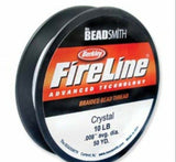 Beadsmith Fireline Braided Cord Polyethylene Strong Fiber Stringing Material