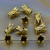 Crown Solid Metal Finding Connector Spacer Charm Beads 10 Pcs