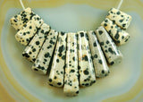 Natural Graduated Gemstone Pendant Necklace Stick Beads Set 9 Pcs