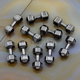 Dumbbell Solid Metal Finding Connector Spacer Charm Beads 10 Pcs