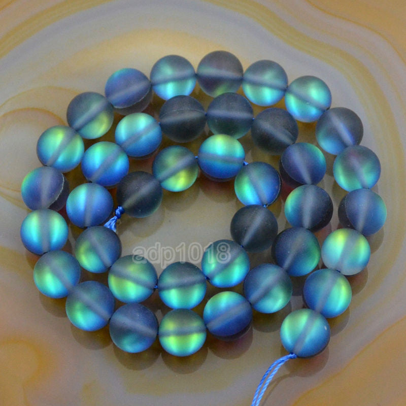 Titanium Coated Blue Lava Beads 🌌 – RainbowShop for Craft