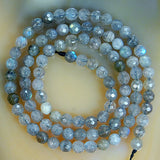 Faceted Natural Labradorite Gemstone Round Loose Beads on a 15.5" Strand