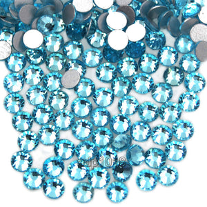 Top Quality Aquamarine 04 Glass Crystal Rhinestone Flatbacks Non Hotfix Nail Art