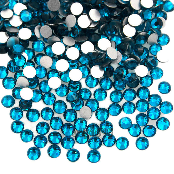 Top Quality Blue Zircon 07 Glass Crystal Rhinestone Flatbacks Non Hotfix Nail Art
