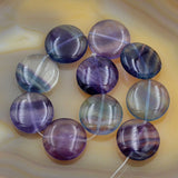 Natural Gemstones 20mm Coin Round Beads 10pcs