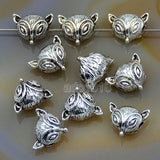 Fox Solid Metal Finding Connector Spacer Charm Beads 10 Pcs
