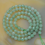 Faceted Natural Green Aventurine Gemstone Round Loose Beads on a 15.5" Strand