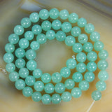 Natural Green Aventurine Round Loose Beads on a 15.5" Strand