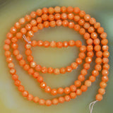 3mm Faceted Coral gemstone Round Beads 15.5" Pick  Color