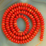 3x5mm Coral Rondelle Gemstone Beads 16" Pick Color