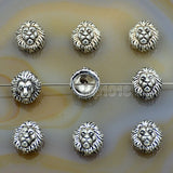 Lion Solid Metal Finding Connector Spacer Charm Beads 10 Pcs