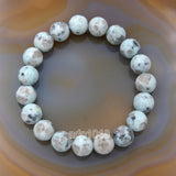 Natural Lotus Jasper Gemstone Beads Stretch Bracelet Healing Reiki